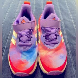 Girls Tie-Dye Adidas Sneakers Size 3